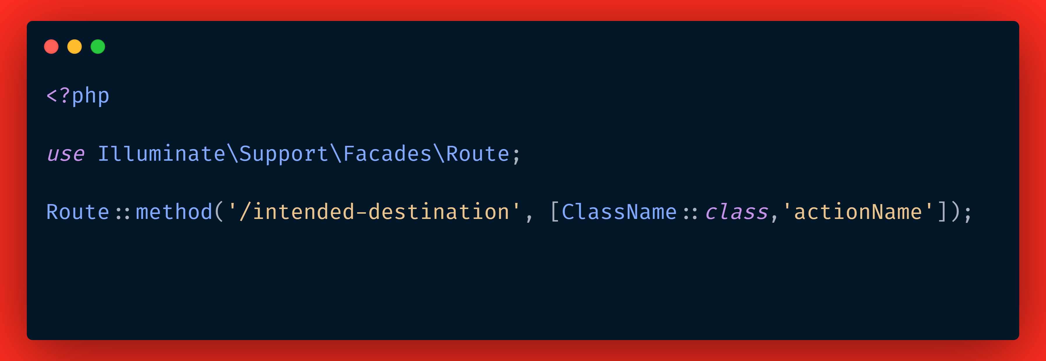 Route array example